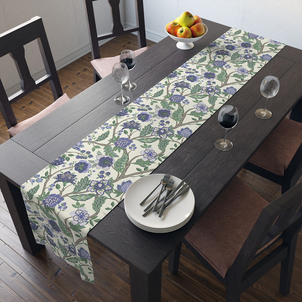 Thumbnail: Mughal Garden (creme) Table Runner