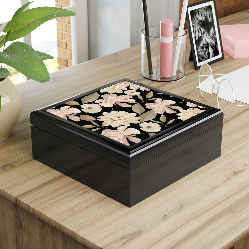 Thumbnail: White Roses Jewelry Box