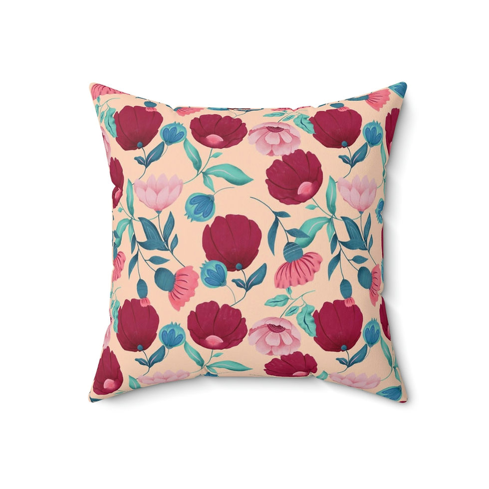 Thumbnail: Flower Dance Spun Polyester Square Pillow