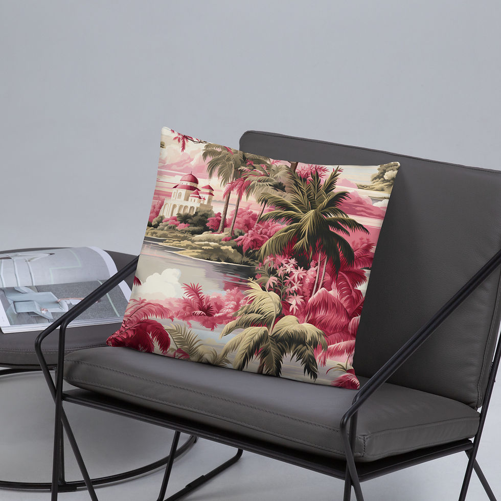 Thumbnail: Tropical Palace Chinoiserie Basic Pillow
