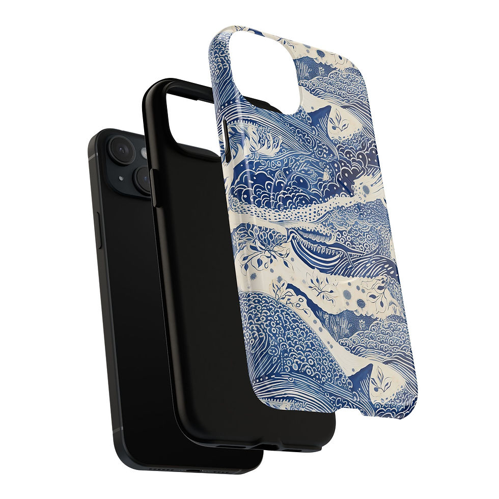 Thumbnail: Phone Case — Blue Ocean Waves Magnetic Tough Case