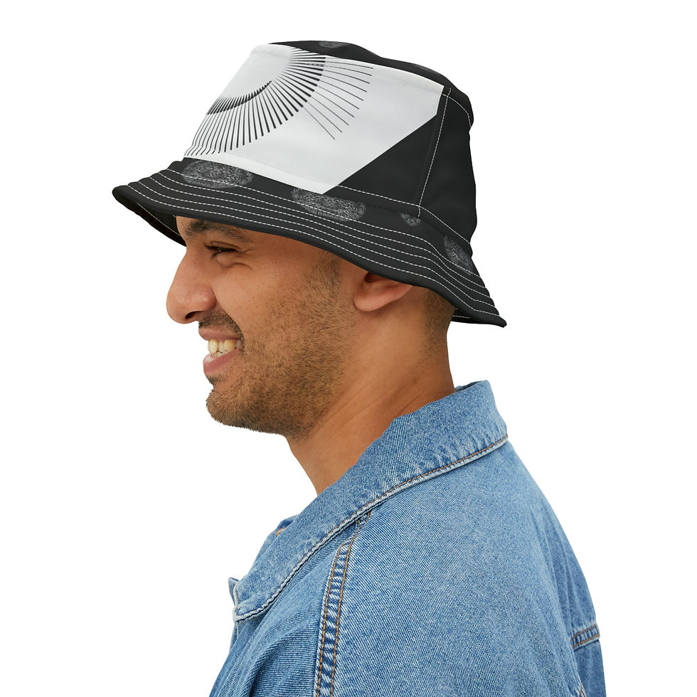 Thumbnail: Black and White Creatures Bucket Hat 