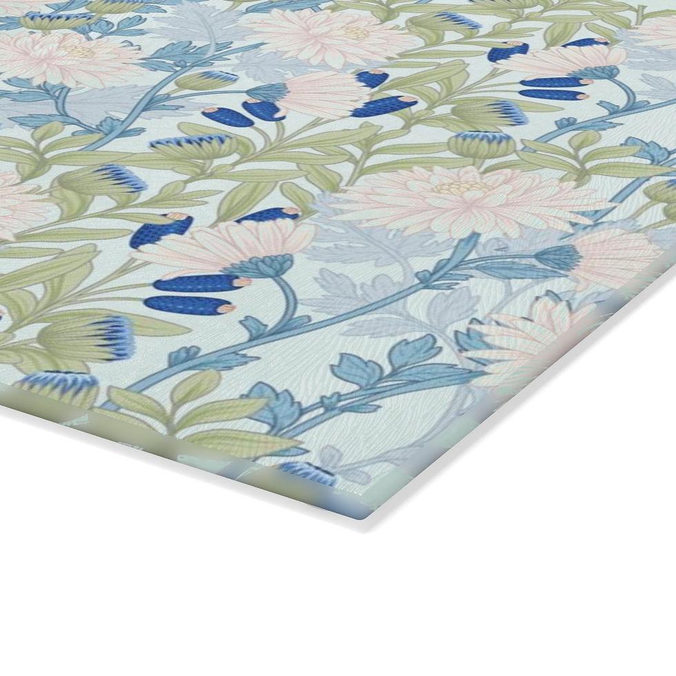 Thumbnail: Morris Blue Floral Glass Cutting Board