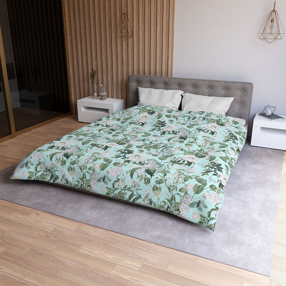 Thumbnail: Copy of  Lush Green (teal) Microfiber Duvet Cover