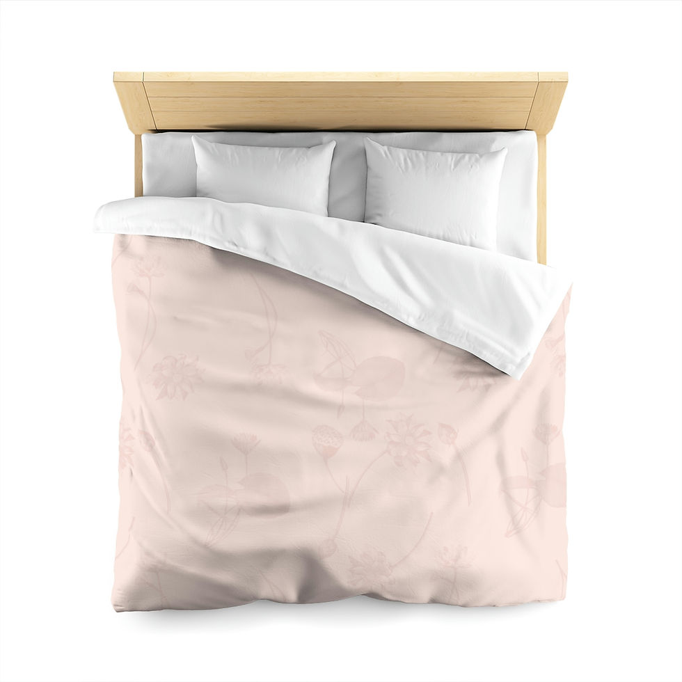 Thumbnail: Nelumbo (Peach) Solid Microfiber Duvet Cover