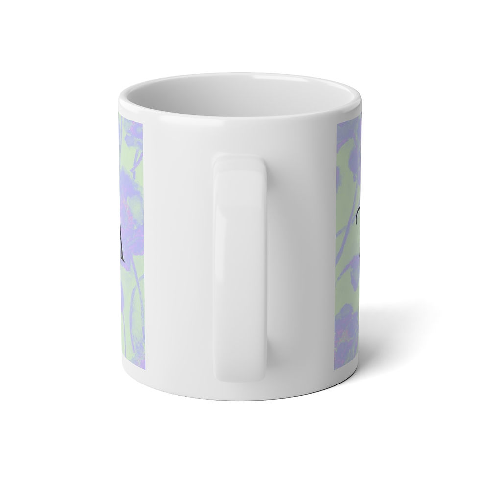Thumbnail:  Wandering Flowers (Lavender with Tina Maria) Jumbo Mug, 20oz