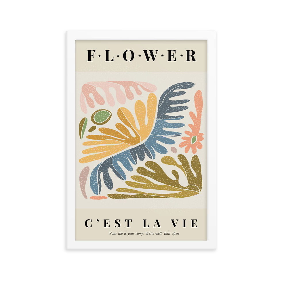 Thumbnail: FLOWER C'EST LA VIE Framed Poster  