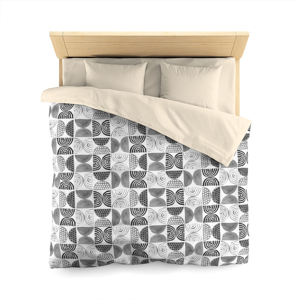 Thumbnail: Circles and Shapes Microfiber Duvet Cover