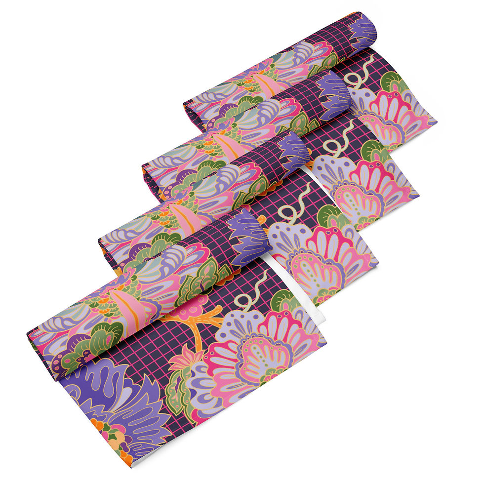 Thumbnail: Purple Indie Cloth napkin set