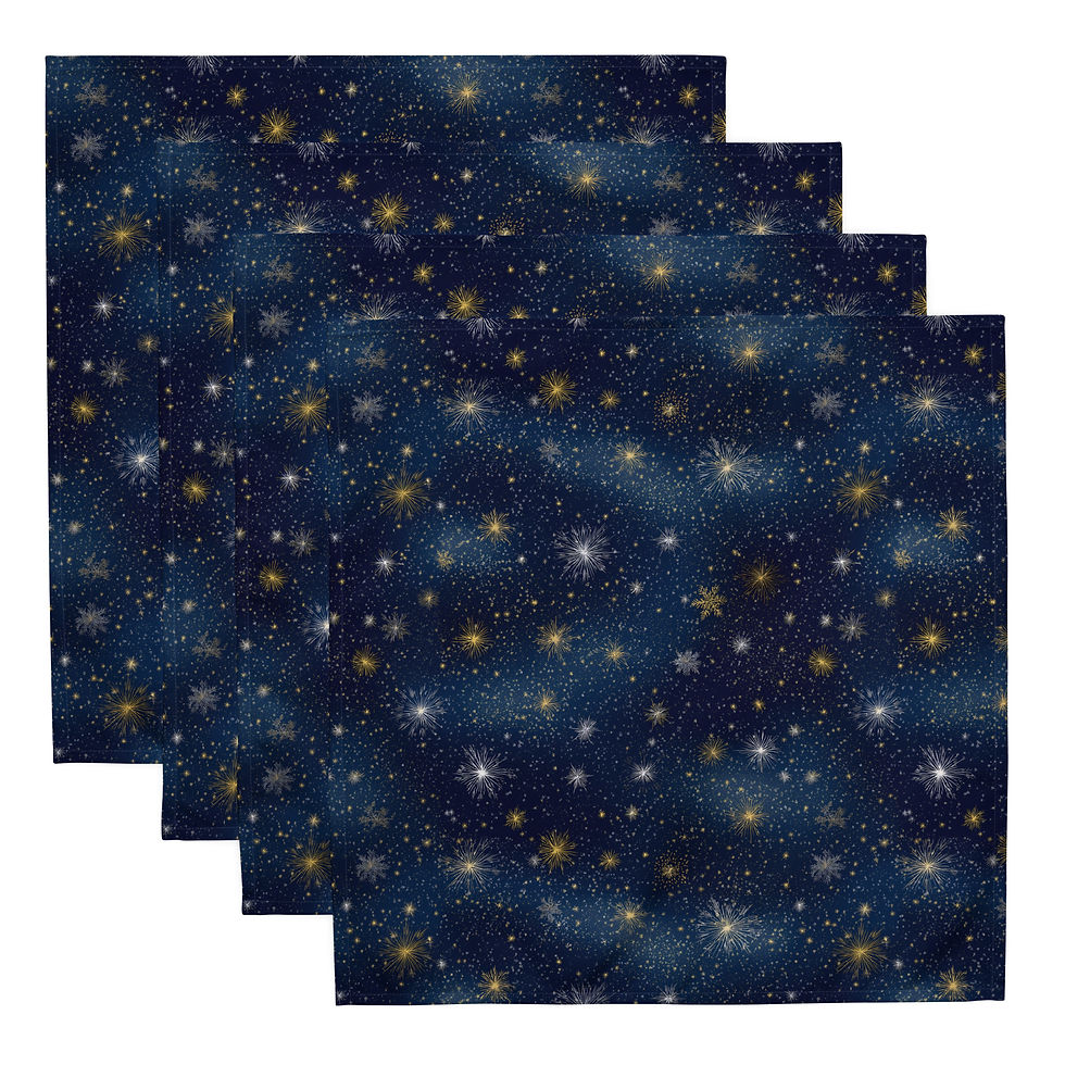 Thumbnail: Celestial Christmas Cloth napkin set