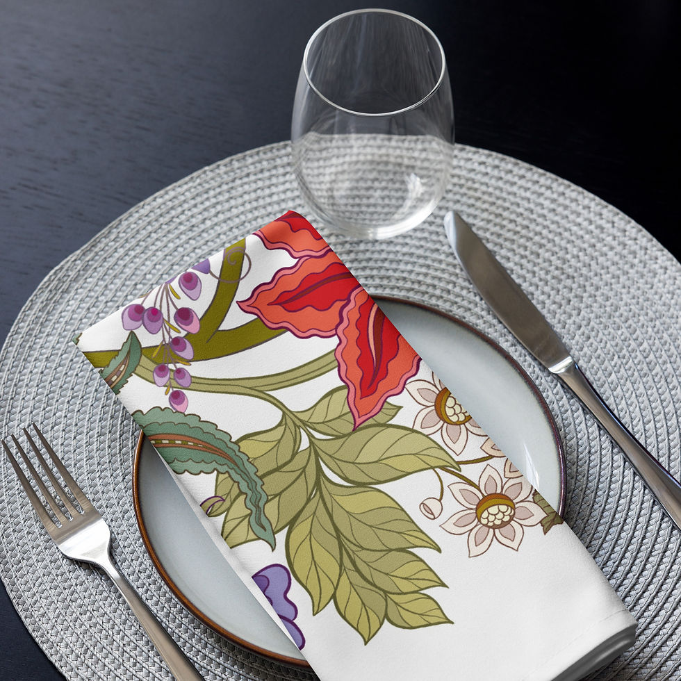 Thumbnail: Wi;low Garden Cloth napkin set