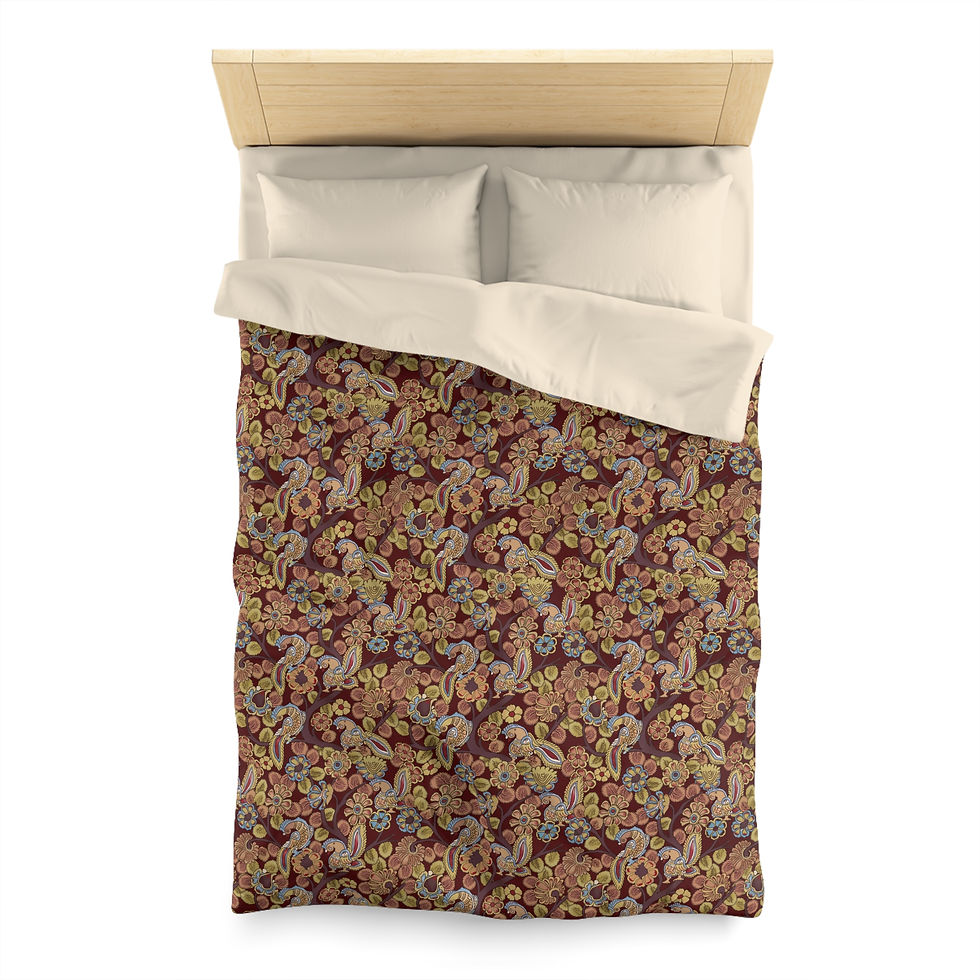Thumbnail: Kalamkari Print Duvet Cover