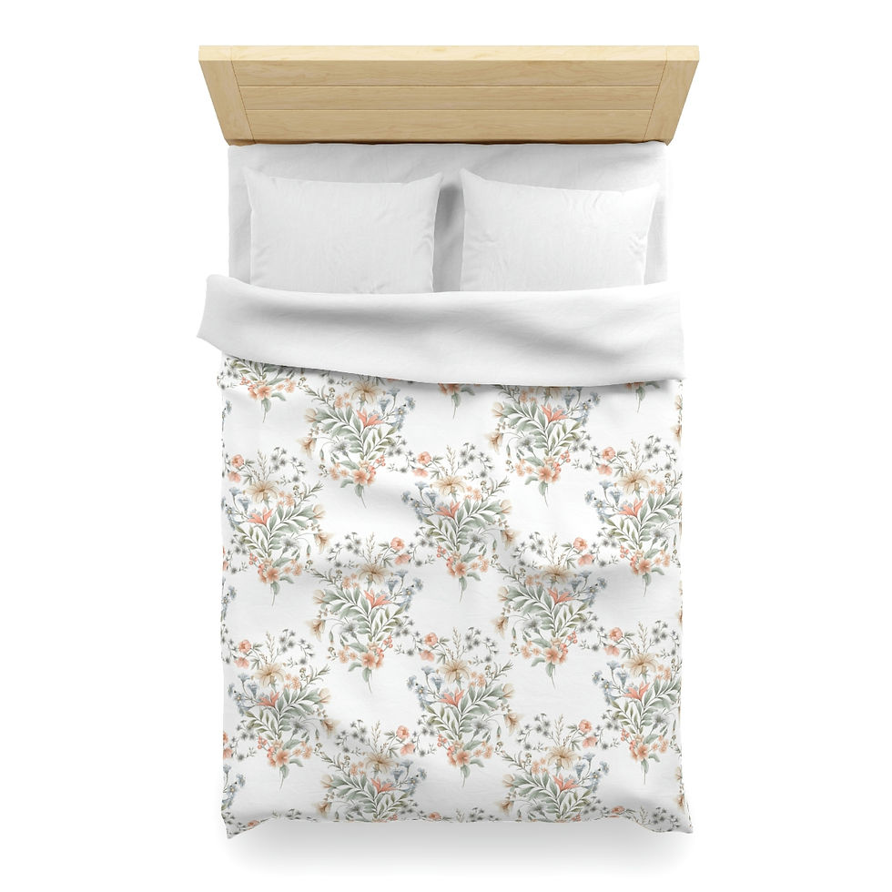 Thumbnail: Delicate Floral 5 Microfiber Duvet Cover