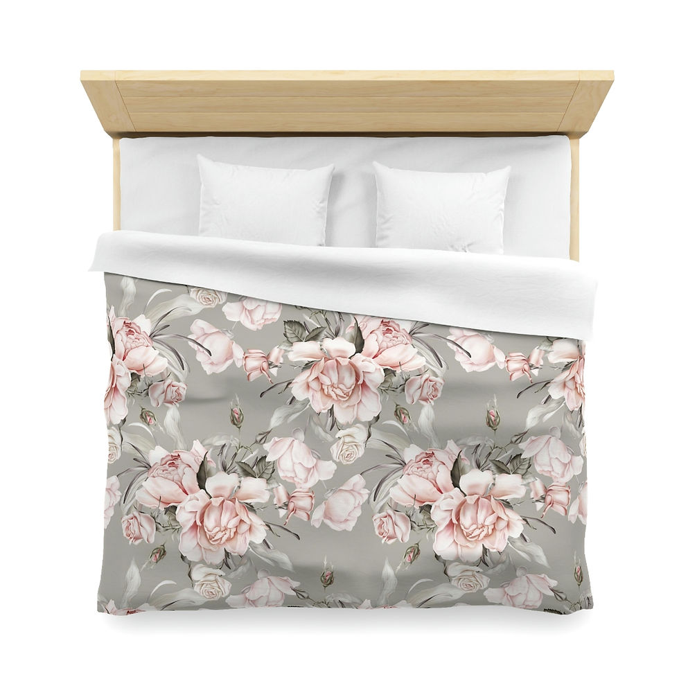 Thumbnail: English Rose (Tan) Microfiber Duvet Cover