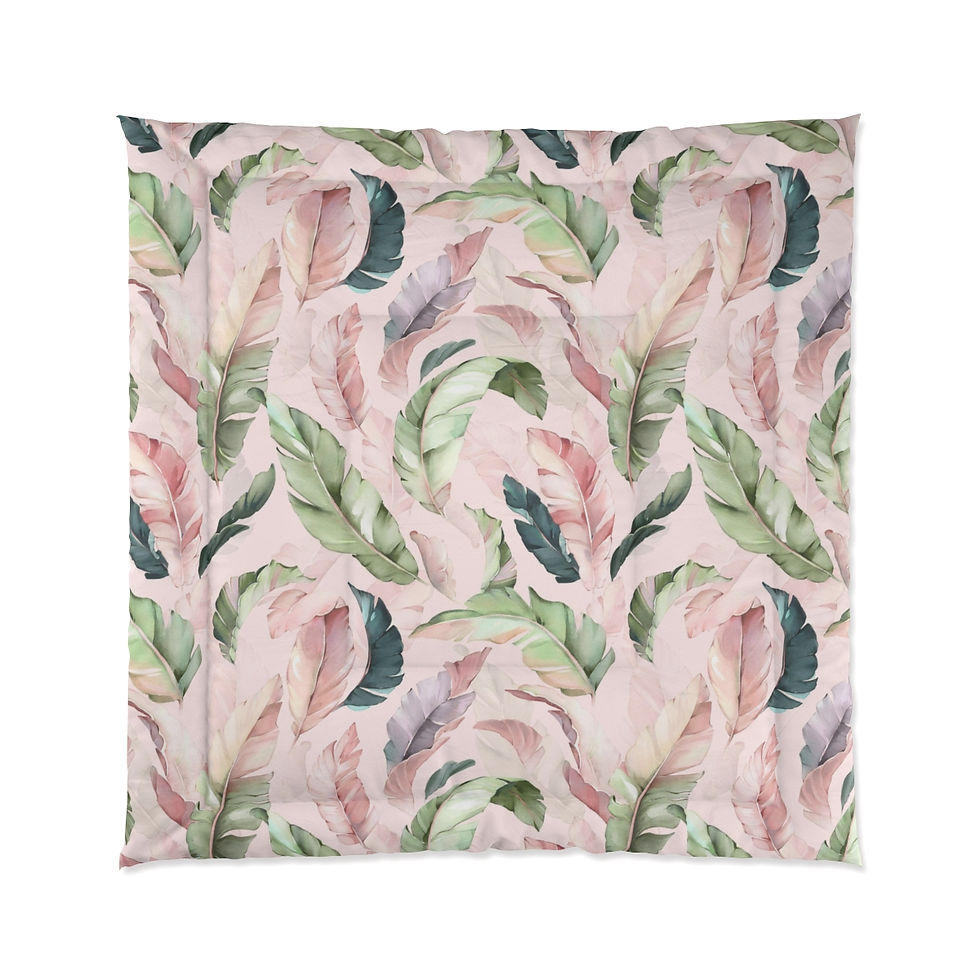Thumbnail: Beautiful Leaves (Pink) Comforter