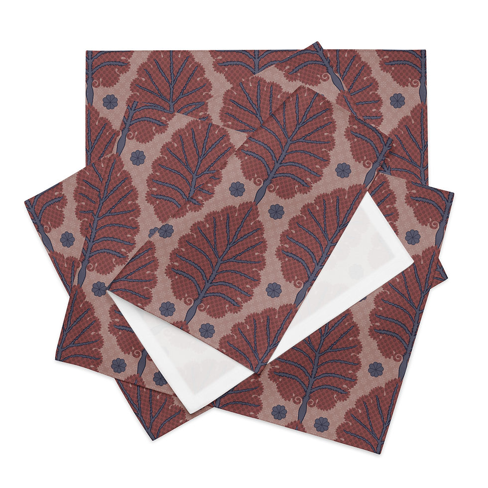 Thumbnail: Leaves (Red/Pink) Placemat Set