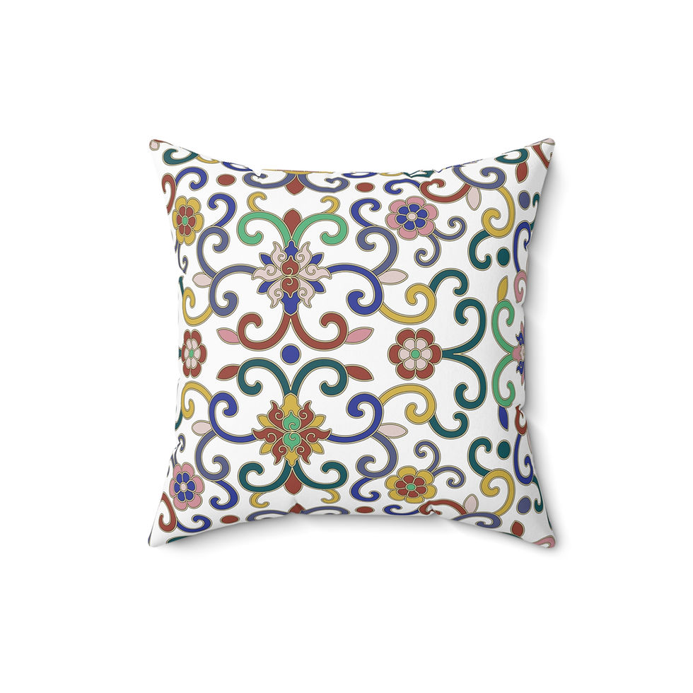 Thumbnail: Colorful Chinese Influenced Decorative Pillow 