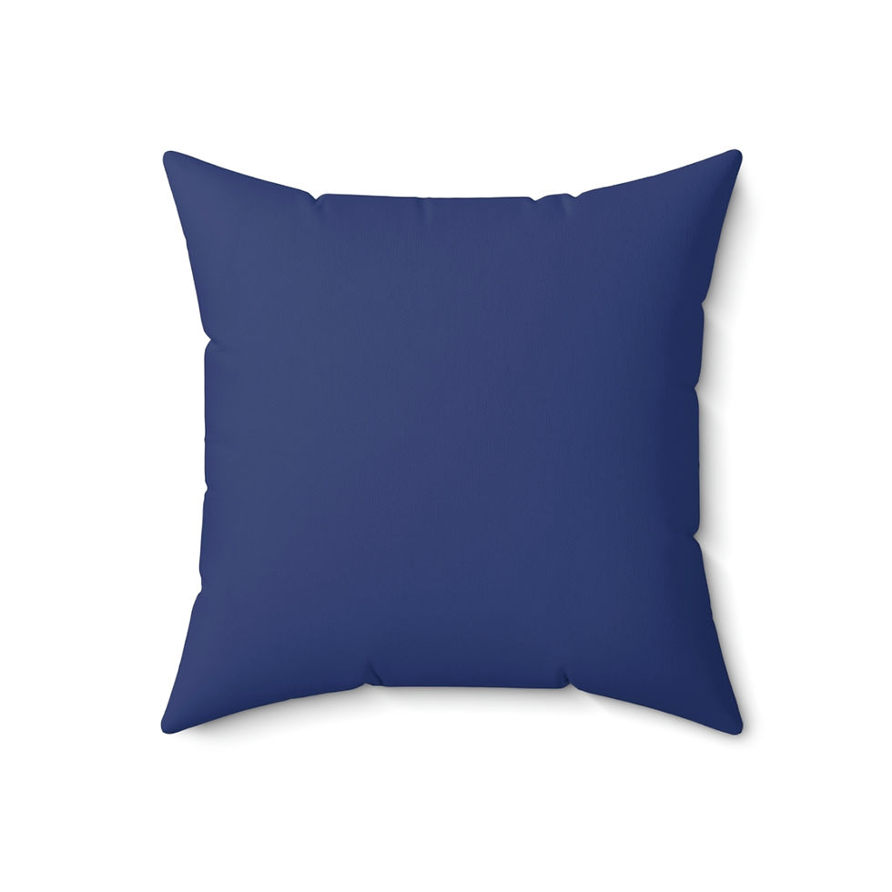 Thumbnail: Blue Spun Polyester Square Pillow