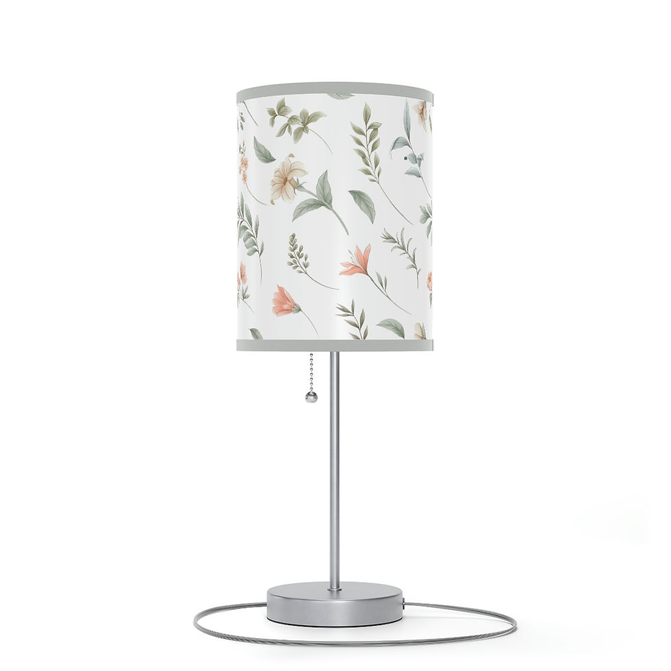 Thumbnail: Delicate Floral Lamp on a Stand, US|CA plug