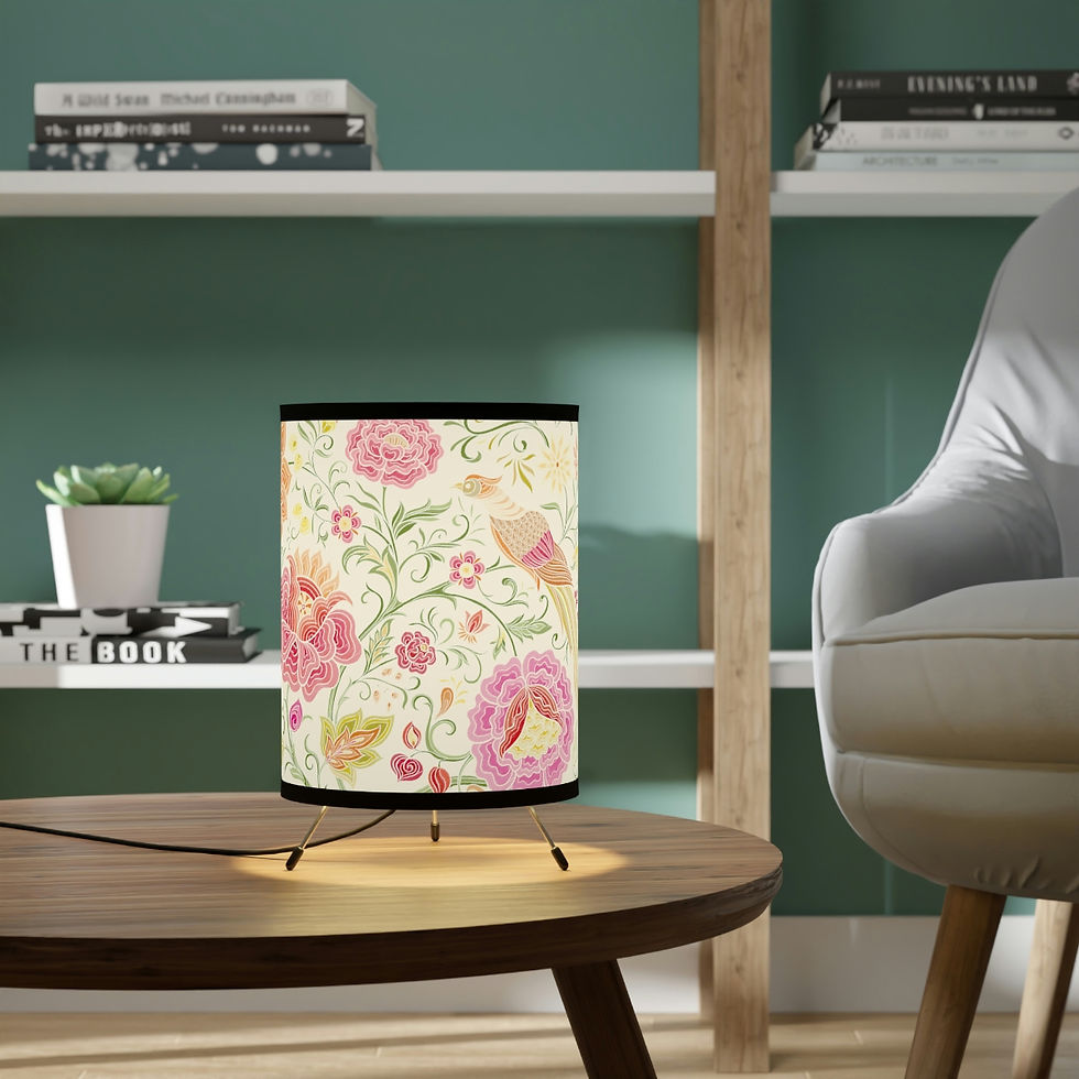 Thumbnail: East Garden Tripod Lamp with High-Res Printed Shade, US\CA plug