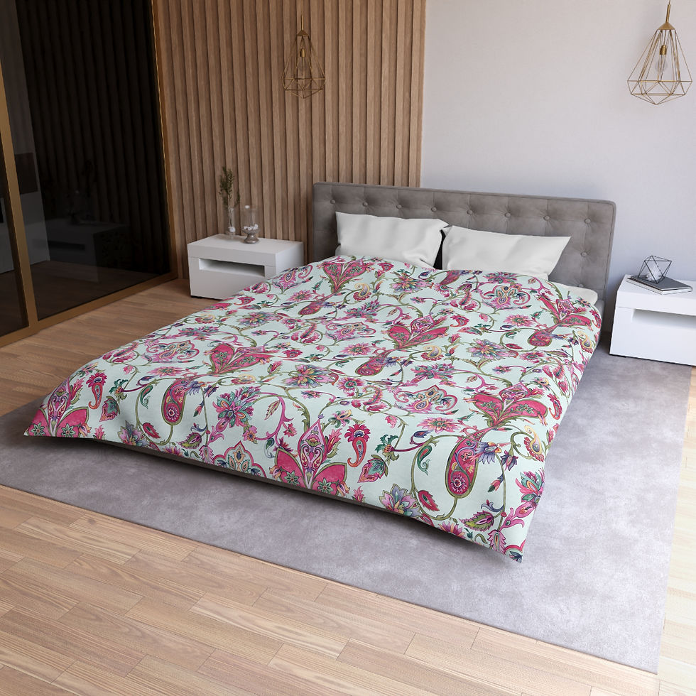 Thumbnail: Floral Paisley Jewel Duvet Cover 