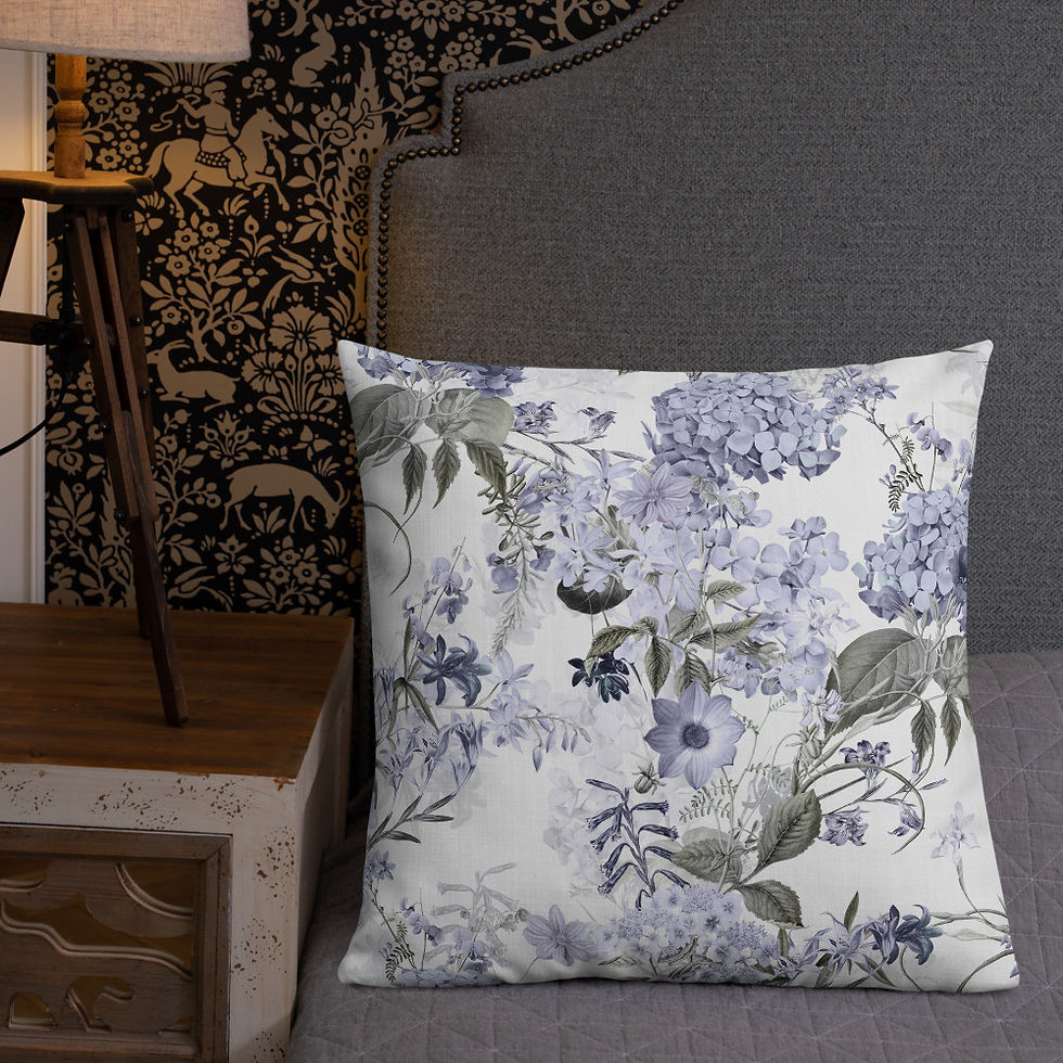 Thumbnail: Lavender Hydrangea Premium Pillow