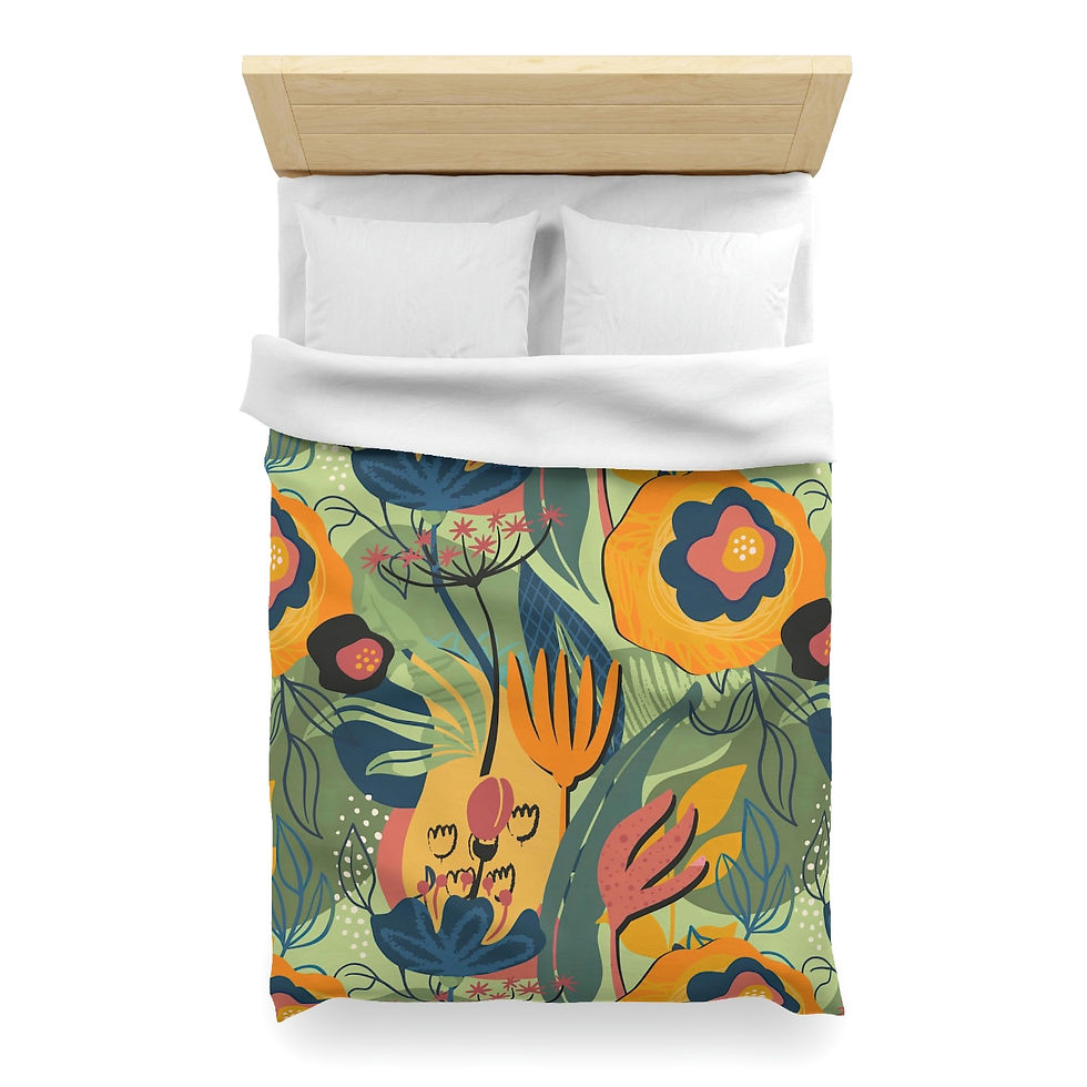 Thumbnail: Flower Power Microfiber Duvet Cover