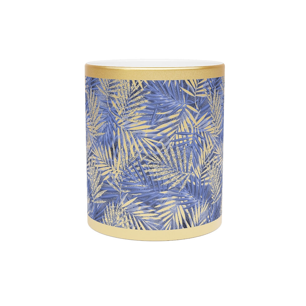 Thumbnail:  Silver/Gold  Leaf Twinkles  Metallic Mug (Silver\Gold)