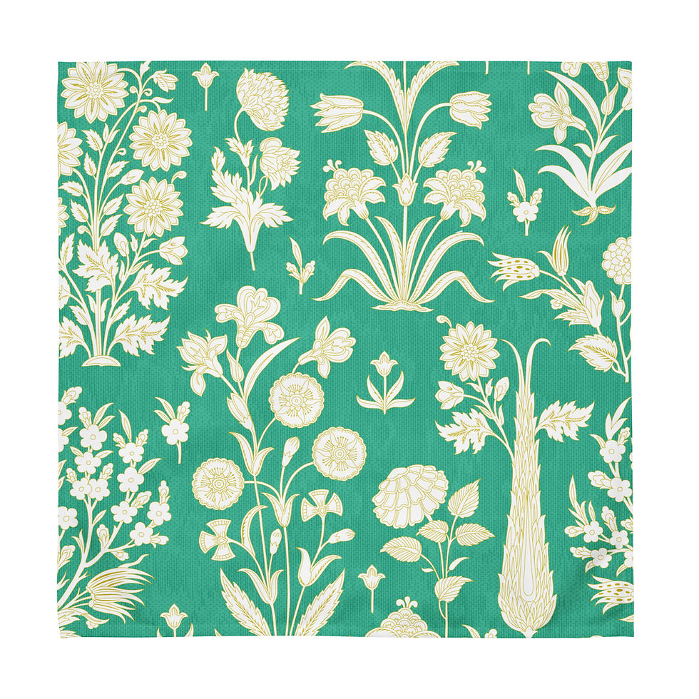 Thumbnail: Malabar (Green Sunshine) Cloth napkin set