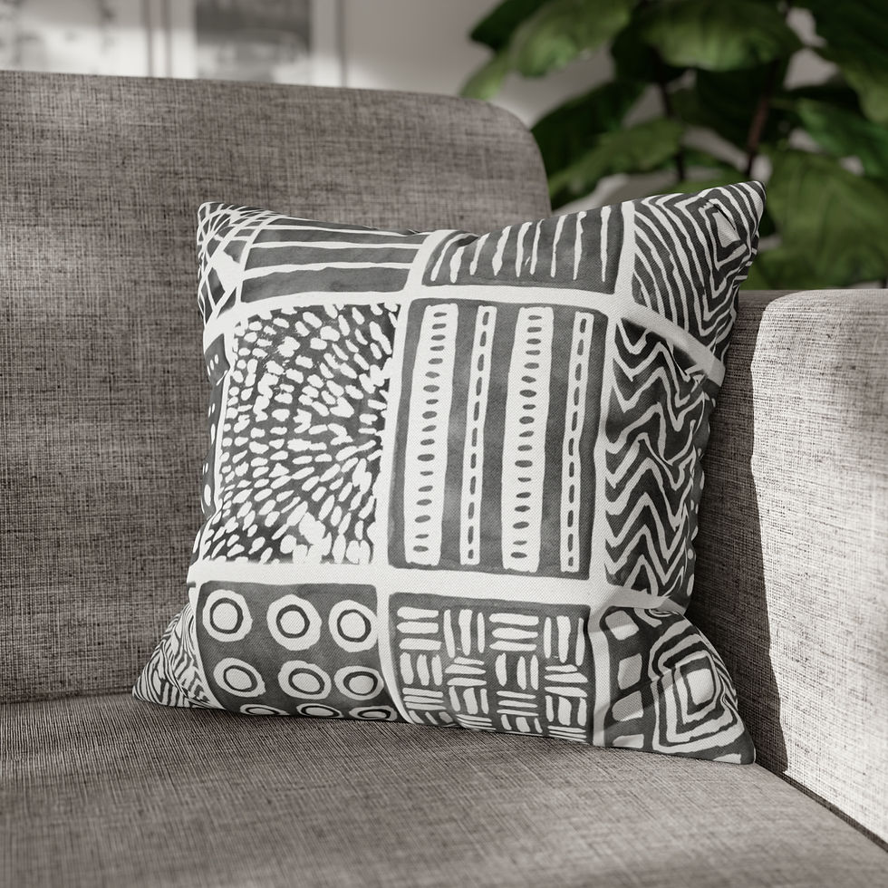 Thumbnail: Circles and Shapes #28  Spun Polyester Square Pillow Case