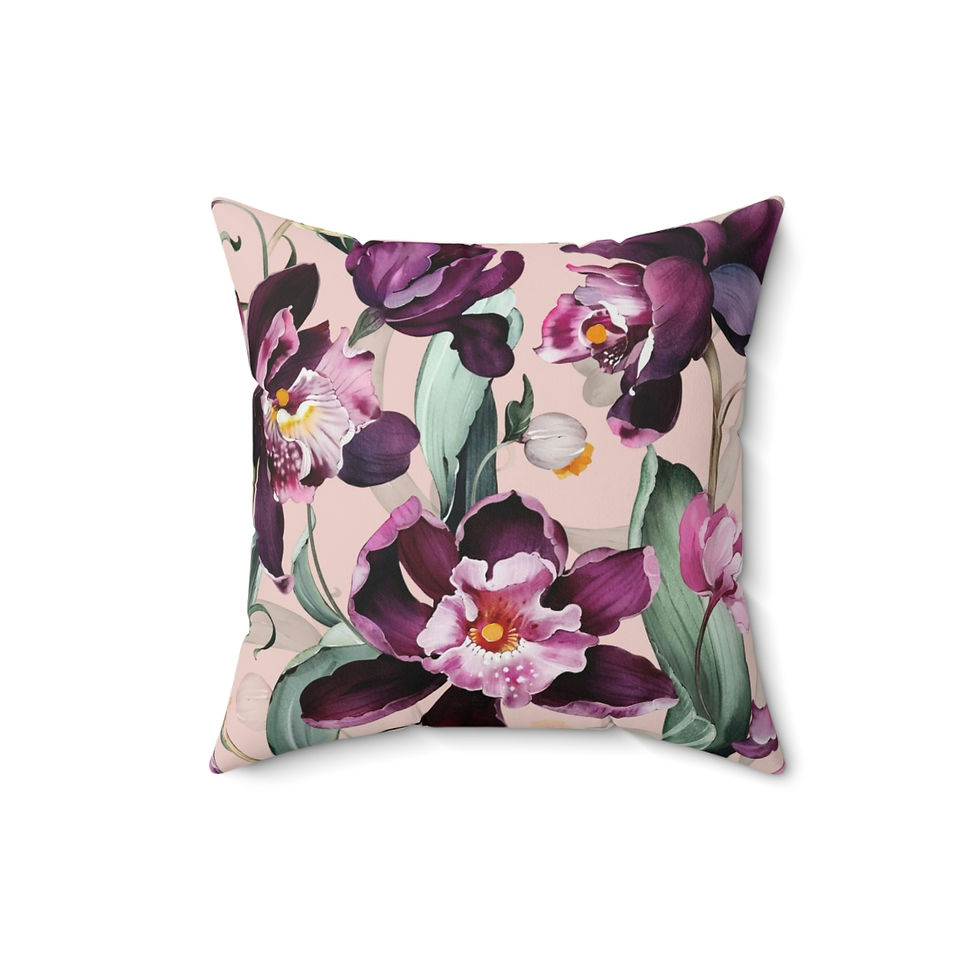 Thumbnail: Purple Iris Spun Polyester Square Pillow