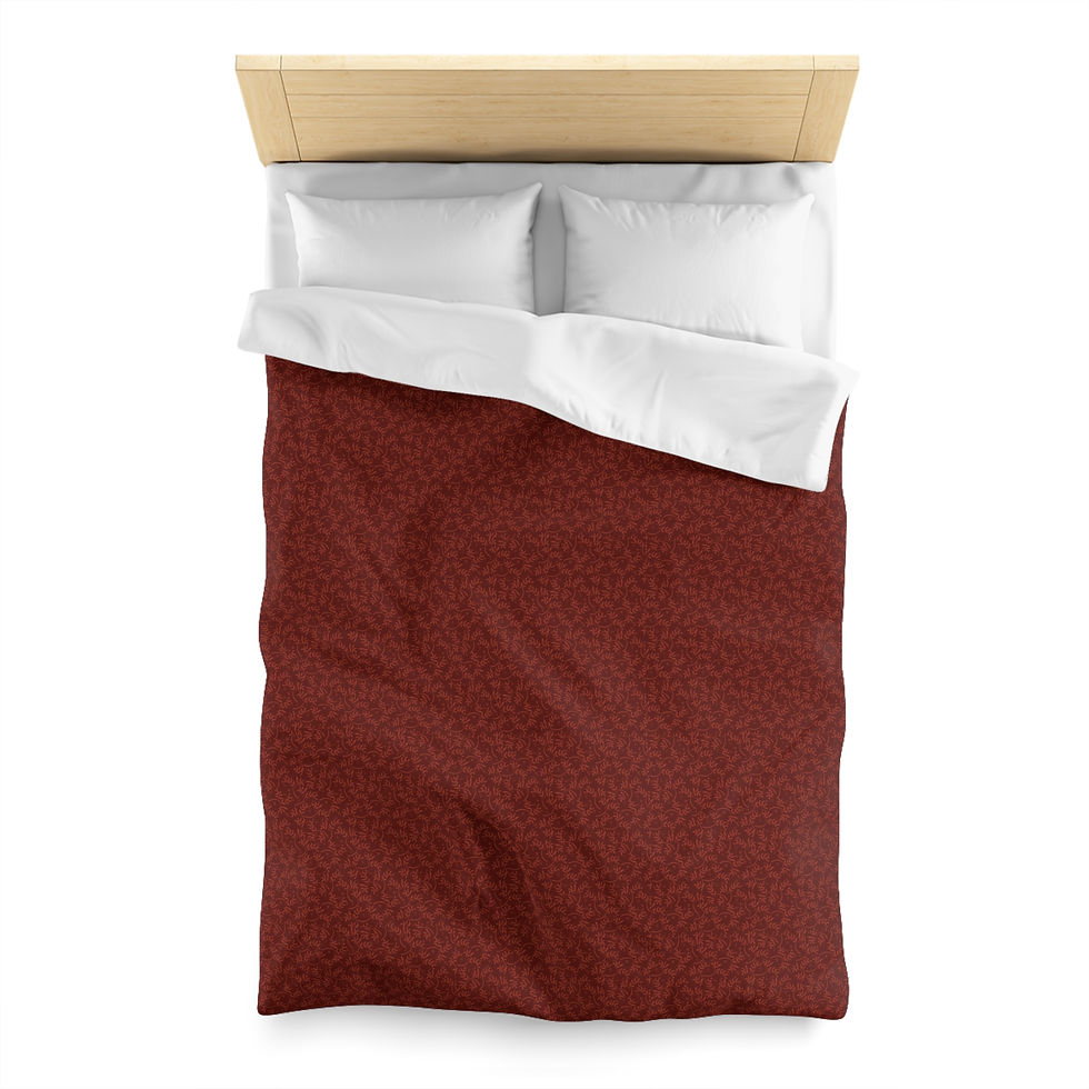 Thumbnail: Wm Morris Christmas Red Microfiber Duvet Cover