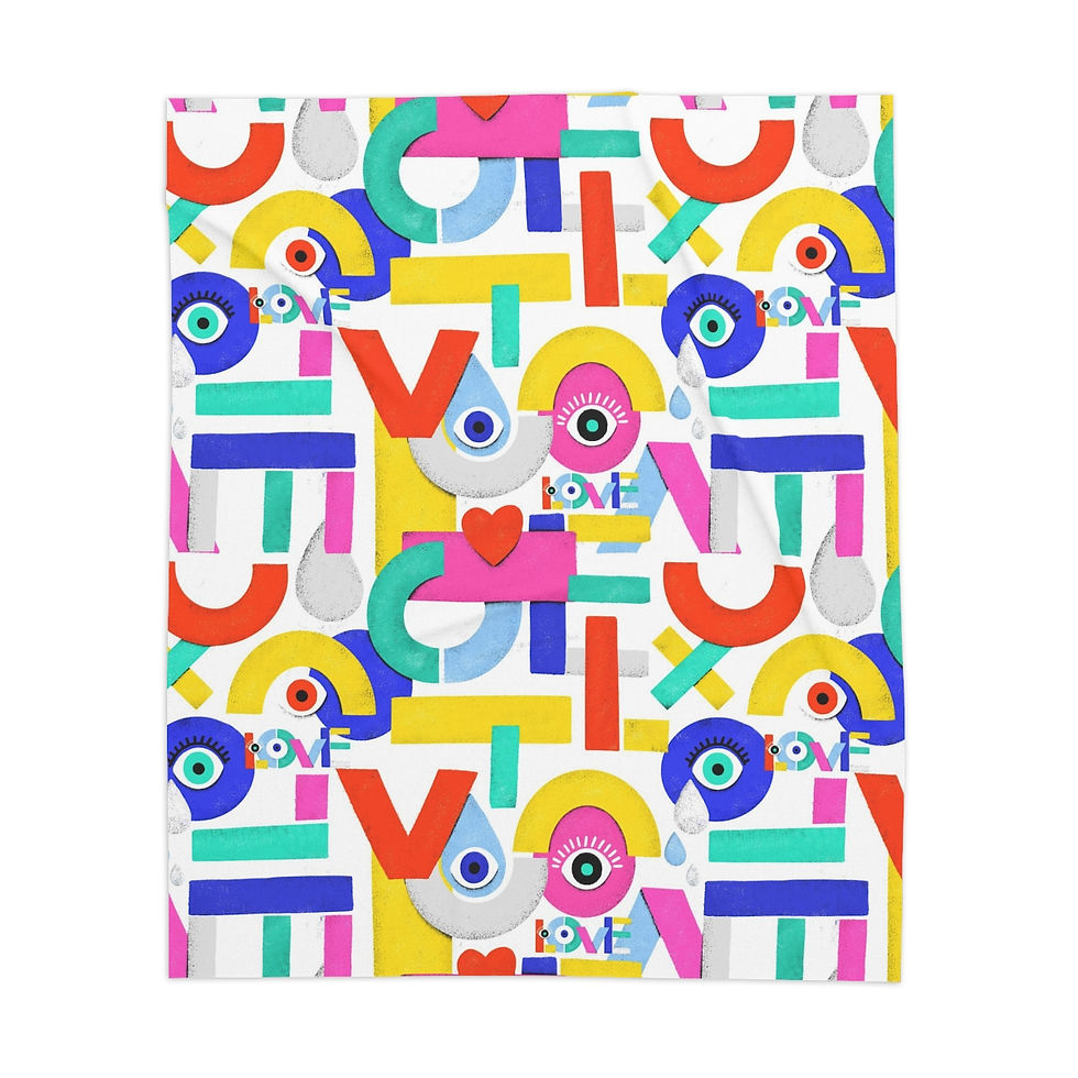Thumbnail: Shapes of Color Sherpa Blanket