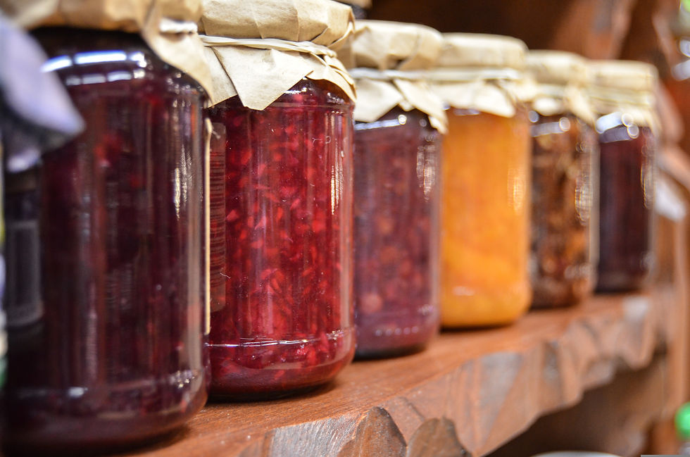 An assortment of jams