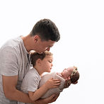 Dad with son and newborn baby daughter by Christchurch Newborn, Maternity and Family Photographer Kirsten Naomi Photography