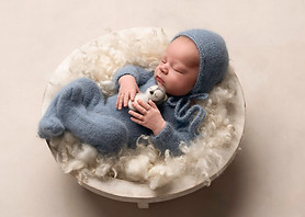 Black and White imNewborn baby boy in a vintage knit outfit by Christchurch Newborn Photographer Kirsten Naomi Photography