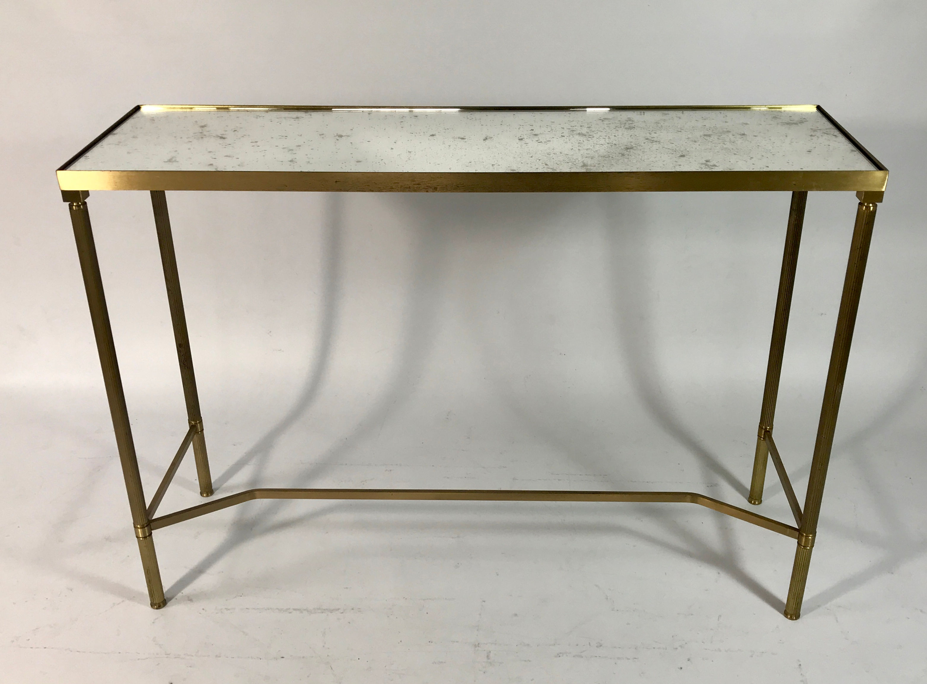 Console Table with Antiqued Glass Top