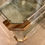 Thumbnail: Lucite & Brass Side Table with Canted Corners