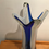 Thumbnail: SOLD - Large 1950 Art Glass Vase Murano Blue and White