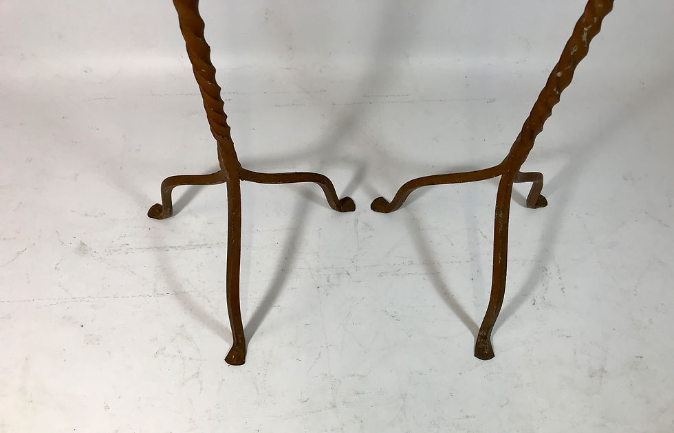 Thumbnail: Pair of Wrought Iron Church Floor Candlesticks