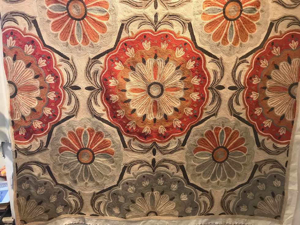 Thumbnail: SOLD - Mid Century French Aubusson Woollen Hand Knotted Rug