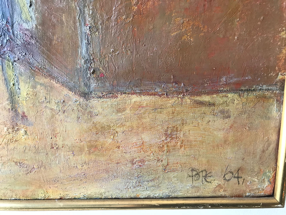 Thumbnail: SOLD - Large French 1960 Oil Painting On Canvas Signed & Dated