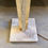 Thumbnail: Travertine & Brass Standard Lamp