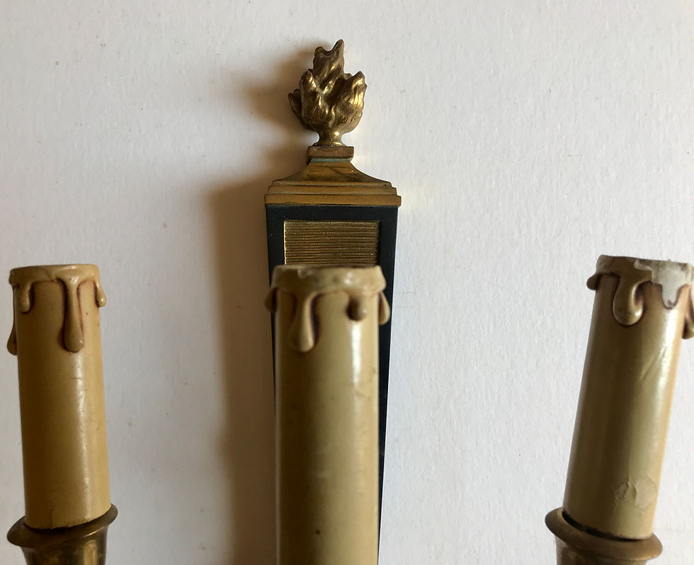 Thumbnail: Neo-Classical Black & Brass Wall-Lights