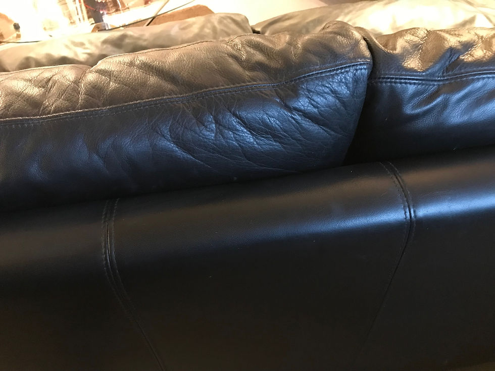Thumbnail: SOLD - 1970 Danish 2.5 Seater Black Leather Sofa By Stouby Danish