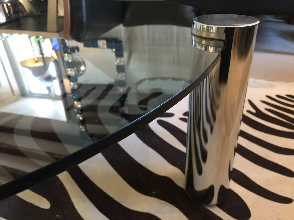 Thumbnail: SOLD - Pieff Of Worcester Beautiful Chrome & Glass Coffee Table