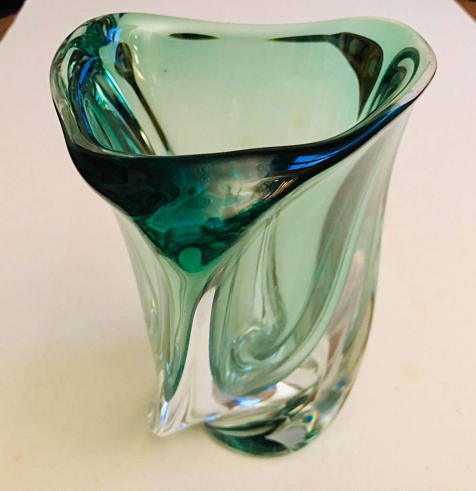 Thumbnail: Small Green VSL Triangular Vase