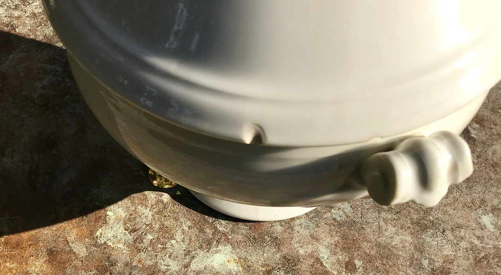Thumbnail: White Pottery Soupiere with Artichoke Finial