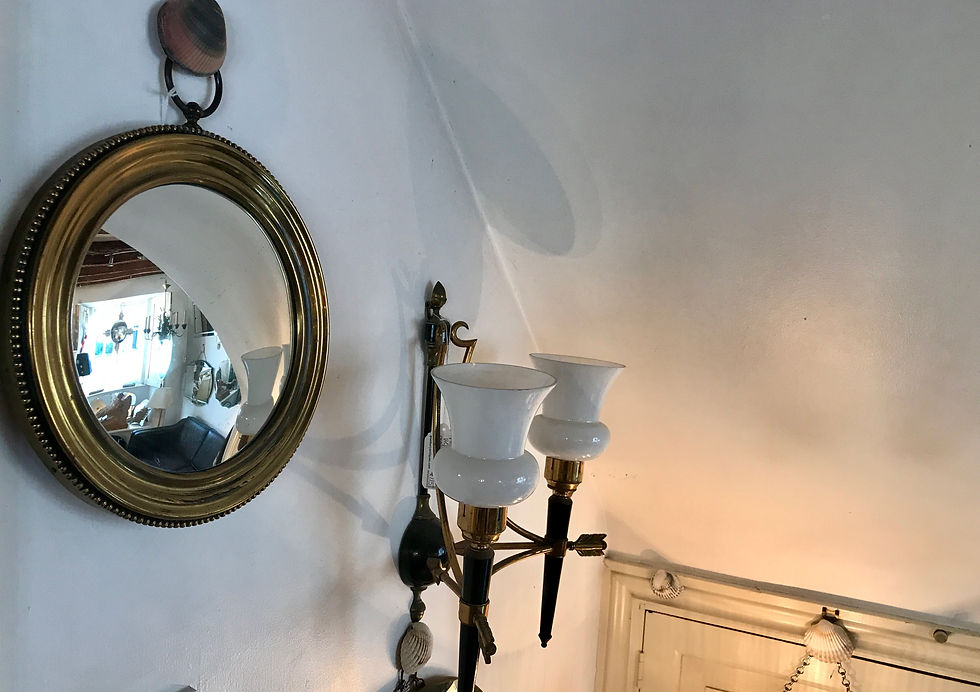 Convex Brass Pocket Watch Mirror