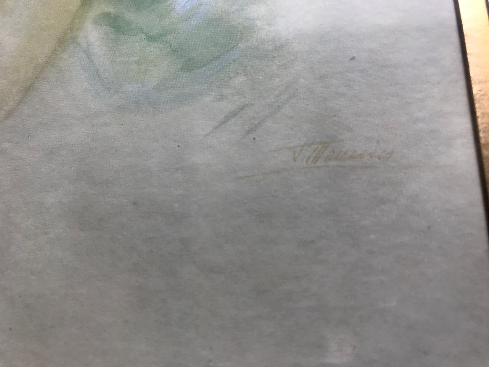 Thumbnail: SOLD - Stylish Lady 1930s Watercolour Original Framed and Signed